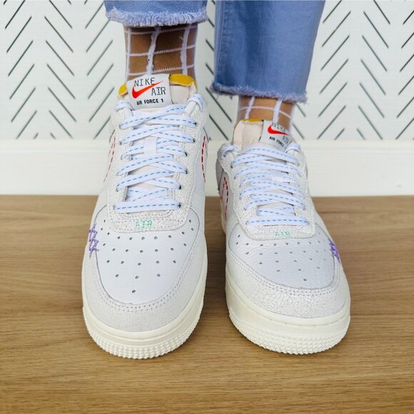 ❤️Nike Air Force 1 '07 SE Low Sz 8.5 Women Retro Shoes Beige Snekear DX2348-100 - Picture 4 of 11